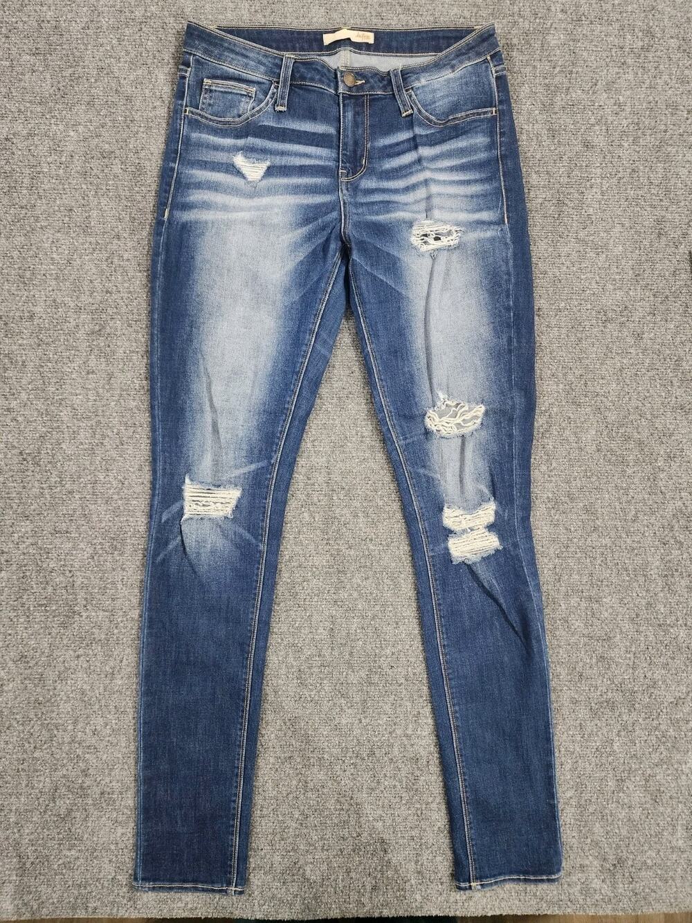 Daytrip Refined Virgo Skinny Jeans Women's 29R Distressed Medium Wash Buckle